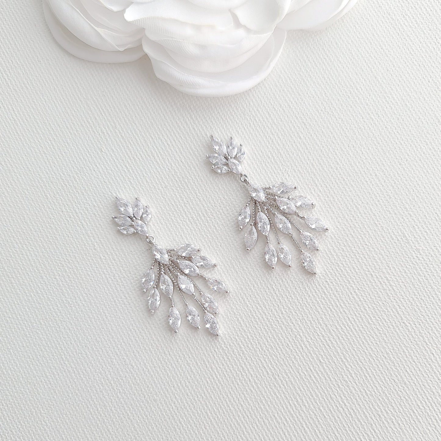 CZ Leaf Gold Jewellery Set for Weddings-Belle