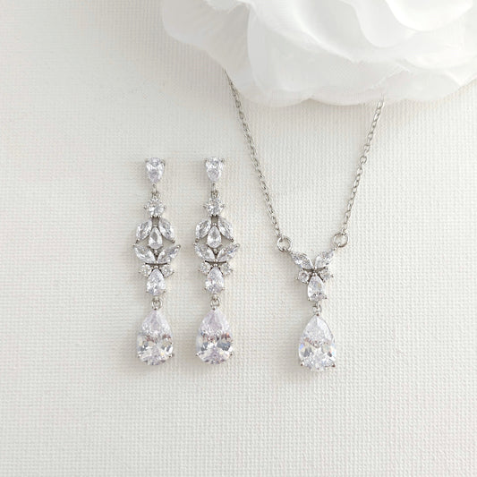 Marquise & Teardrop Jewellery Set For The Brides-Anne