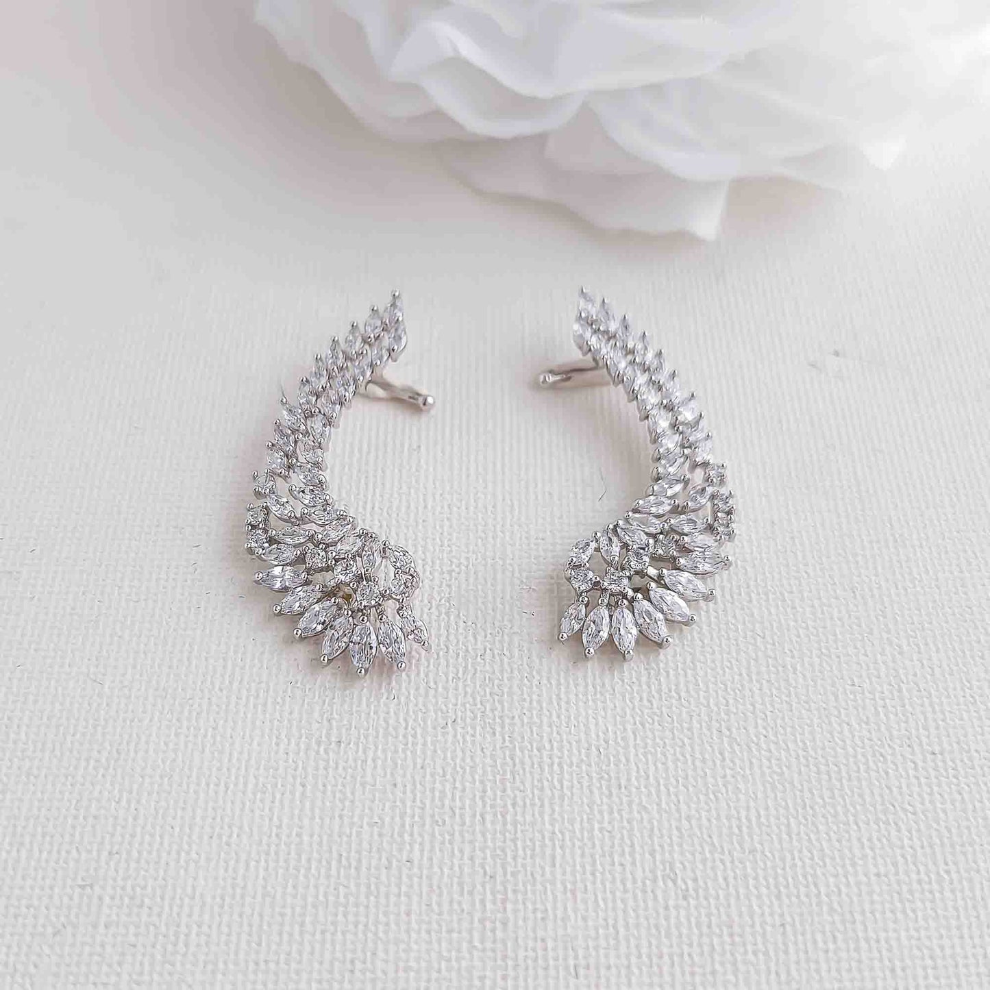 Detachable Pearl Ear Cuffs: A Modern Twist for Your Wedding Day-Adena