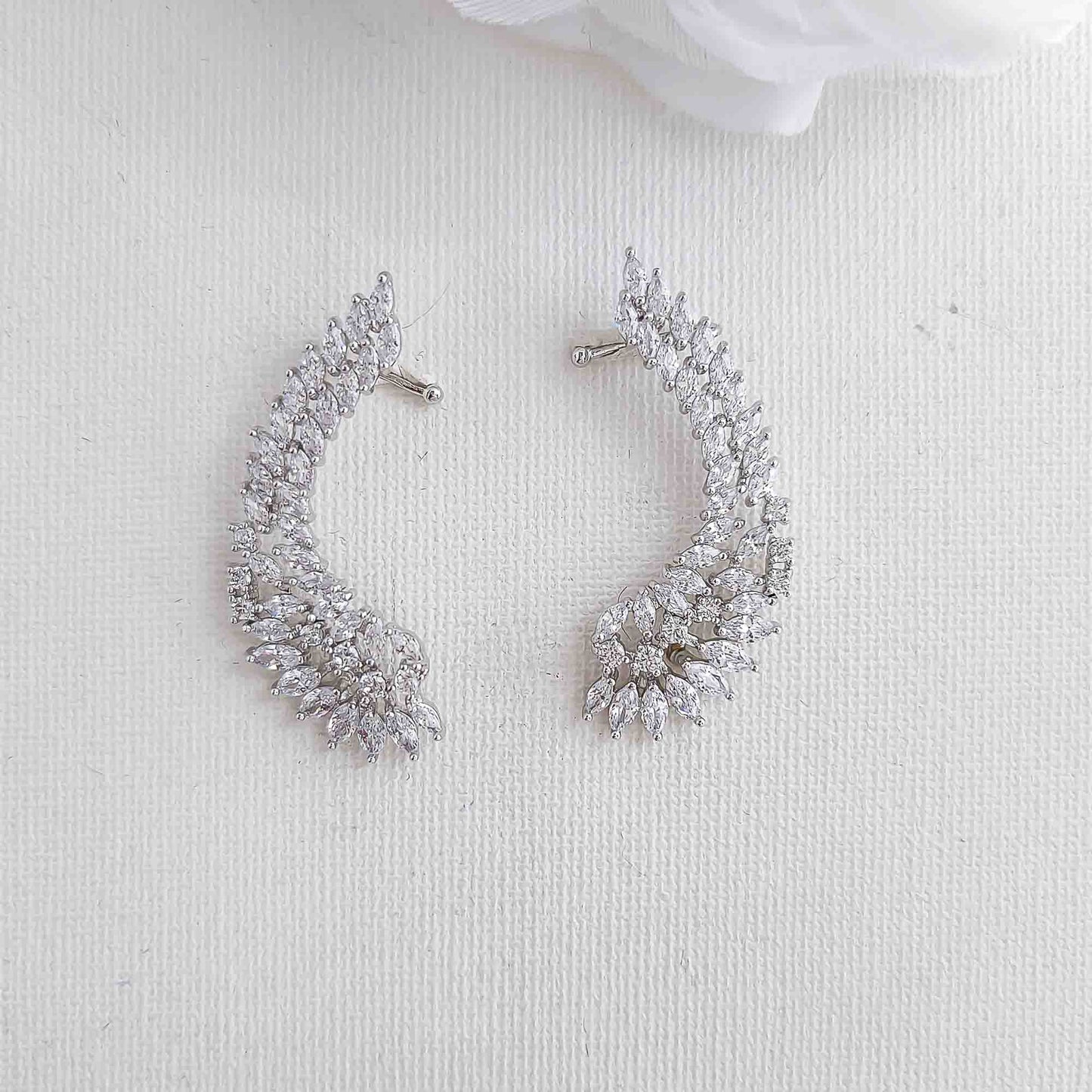 Detachable Pearl Ear Cuffs: A Modern Twist for Your Wedding Day-Adena