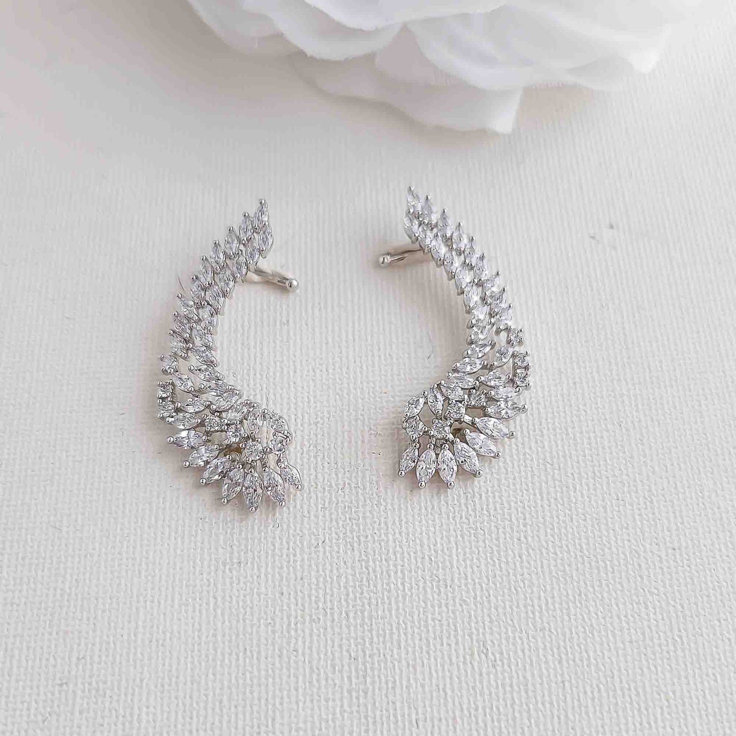 Detachable Pearl Ear Cuffs: A Modern Twist for Your Wedding Day-Adena