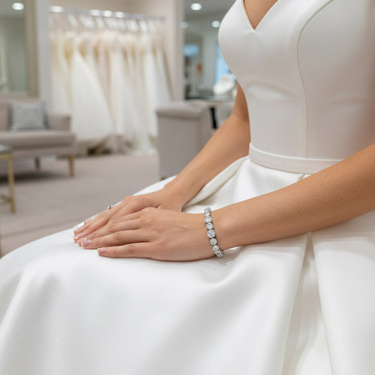 Graduated Tennis Bracelet in Rose Gold and Cubic Zirconia - Nora