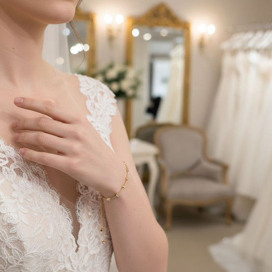 Delicate Wedding Bracelet in Rose Gold for Brides & Bridesmaids- Ginger