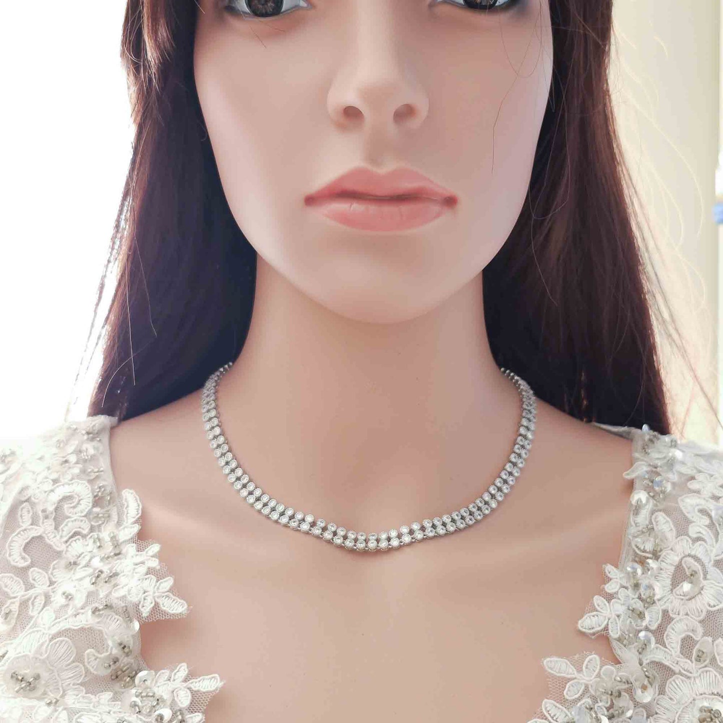 Layered Tennis Necklace Set - Erin