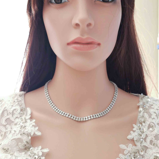 Layered Tennis Necklace Set - Erin