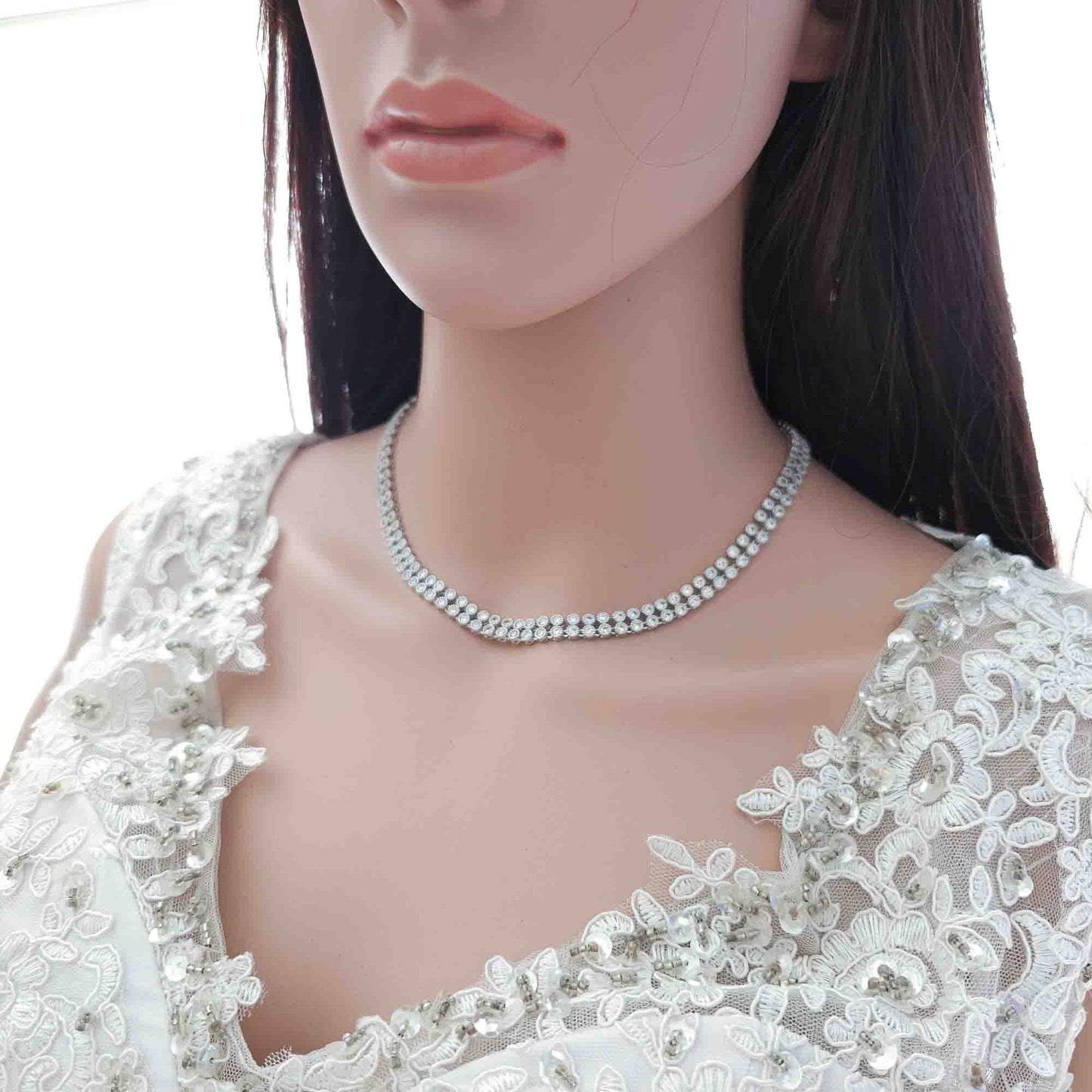 Layered Tennis Necklace Set - Erin