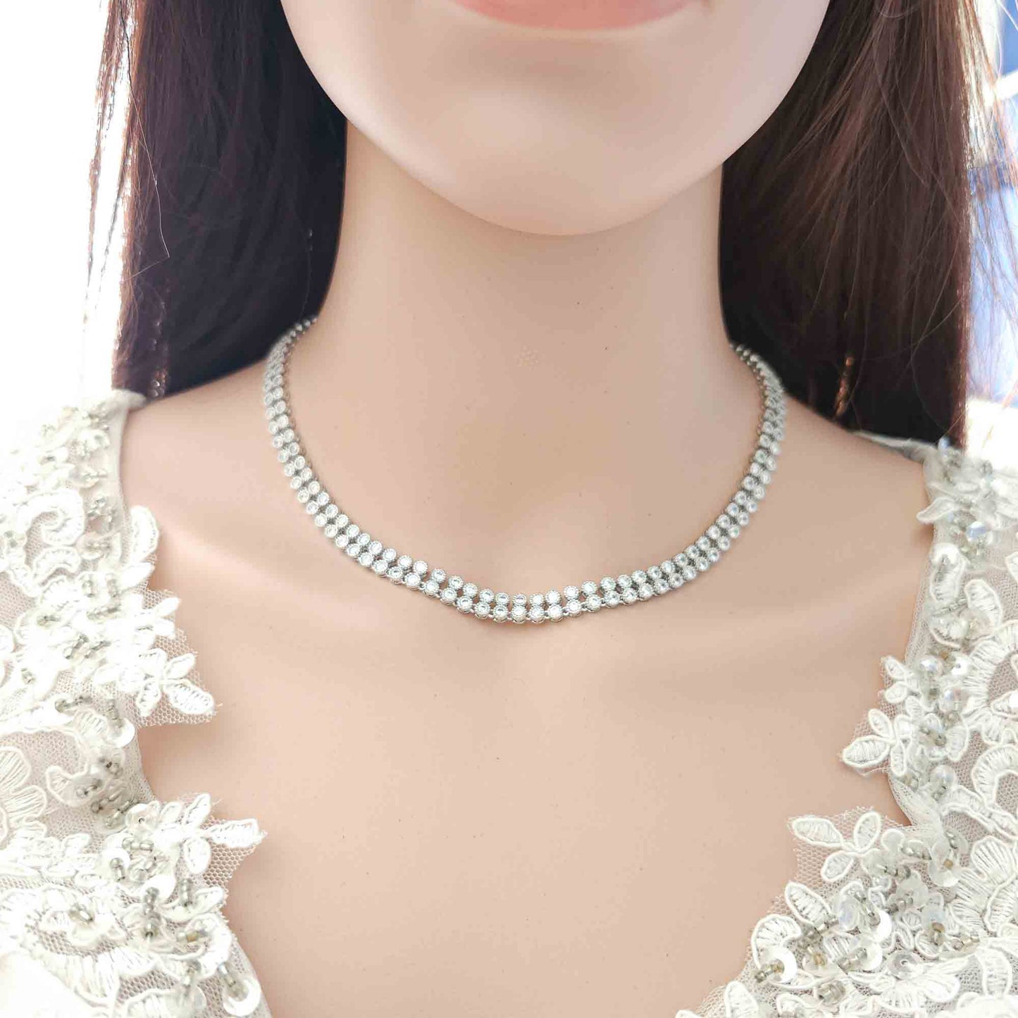 Layered Tennis Necklace Set - Erin