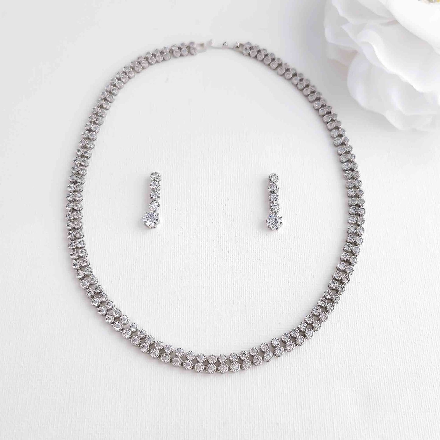 Layered Tennis Necklace Set - Erin