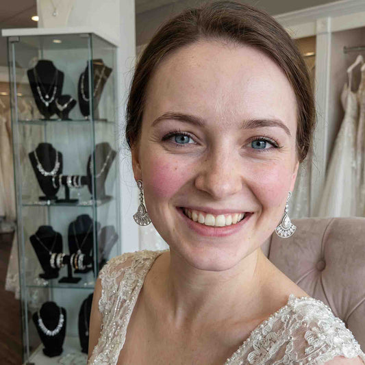 Gold and Cubic Zirconia Jewellery Set-Ilana