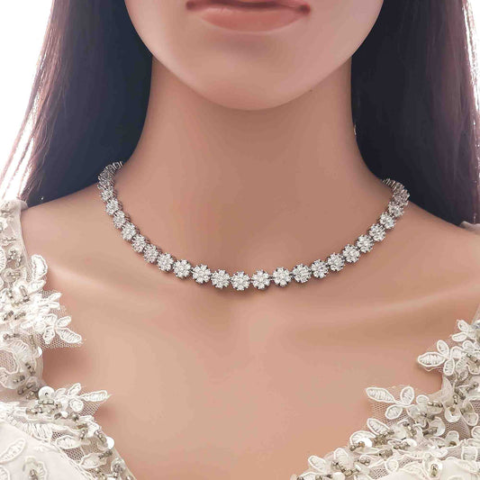 Floral Necklace and Bracelet Set for Weddings & Occasions-Orla