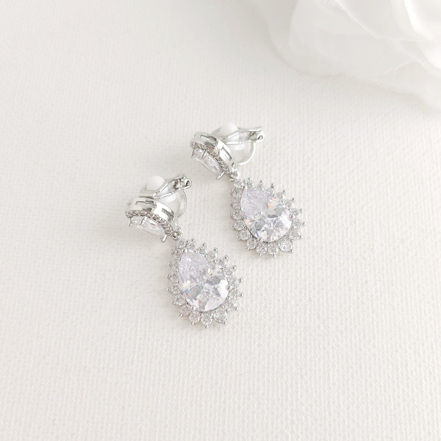 Rose Gold Bridal Jewellery Set with Clipon Earrings - Raya