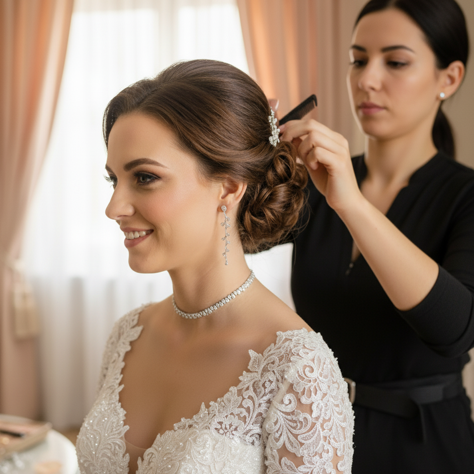 Regal Gold CZ Choker Set: Bride, Wedding & Occasion Elegant Statement Jewellery -Talia