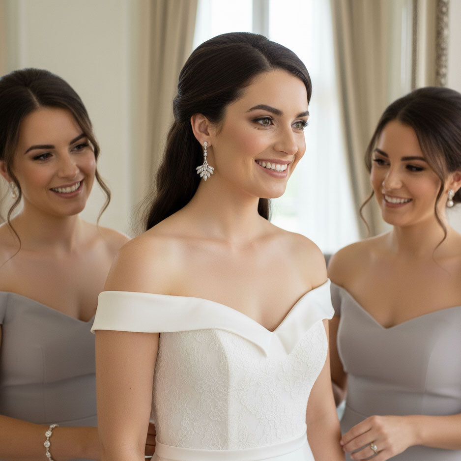 Dangling Chandelier Earrings for Wedding and Special Occasions-Yana