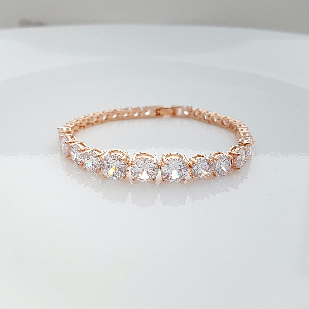 Silver Zirconia Bracelet- Nora