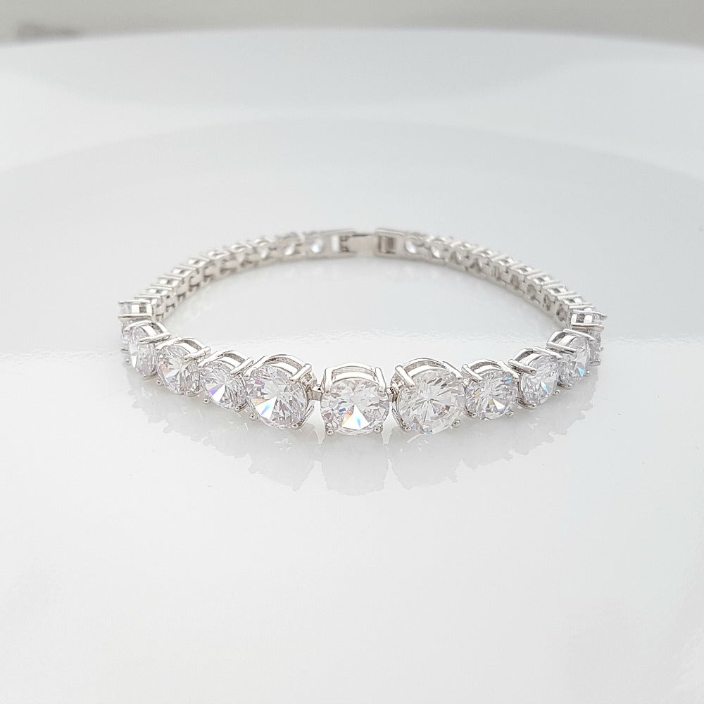 Silver Zirconia Bracelet- Nora