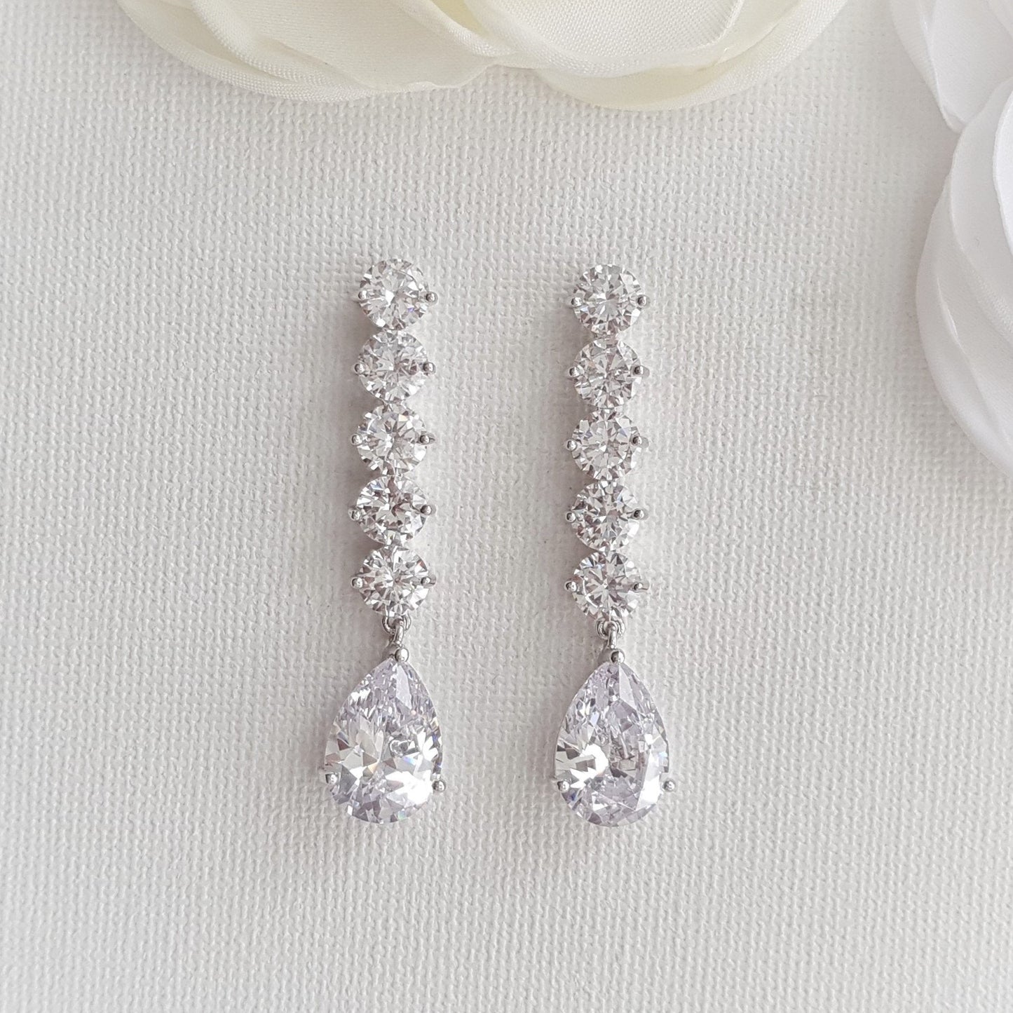 Crystal Earring Drops for Weddings