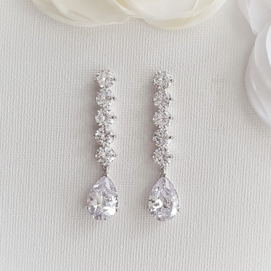 Crystal Earring Drops for Weddings