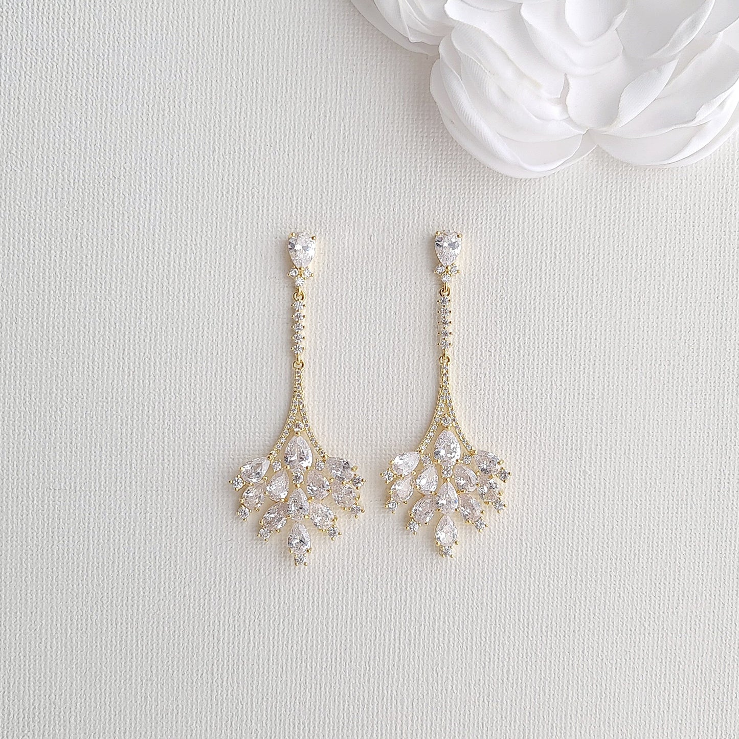 Statement Chandelier Earrings for Brides and Women-Yana