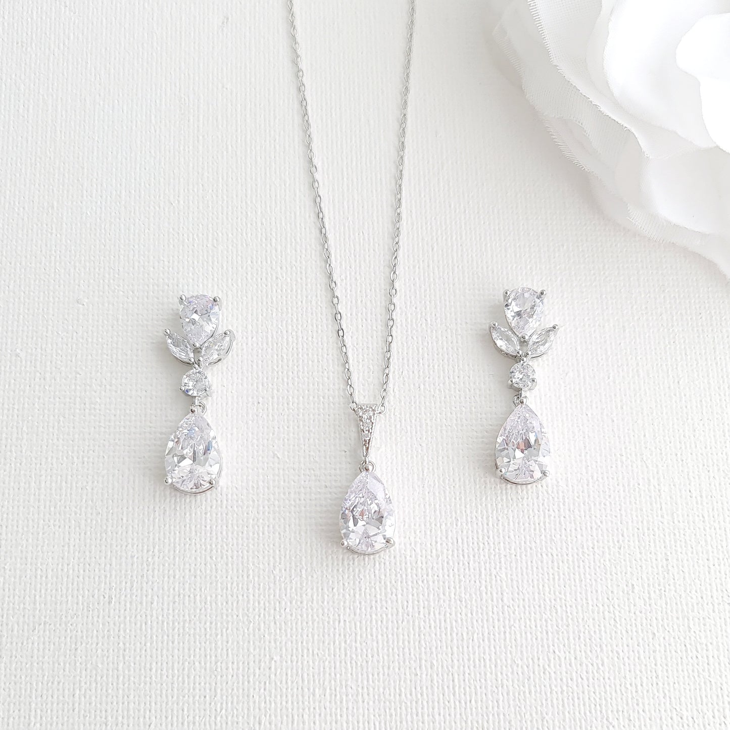 Dainty Wedding Jewellery Set- Nicole