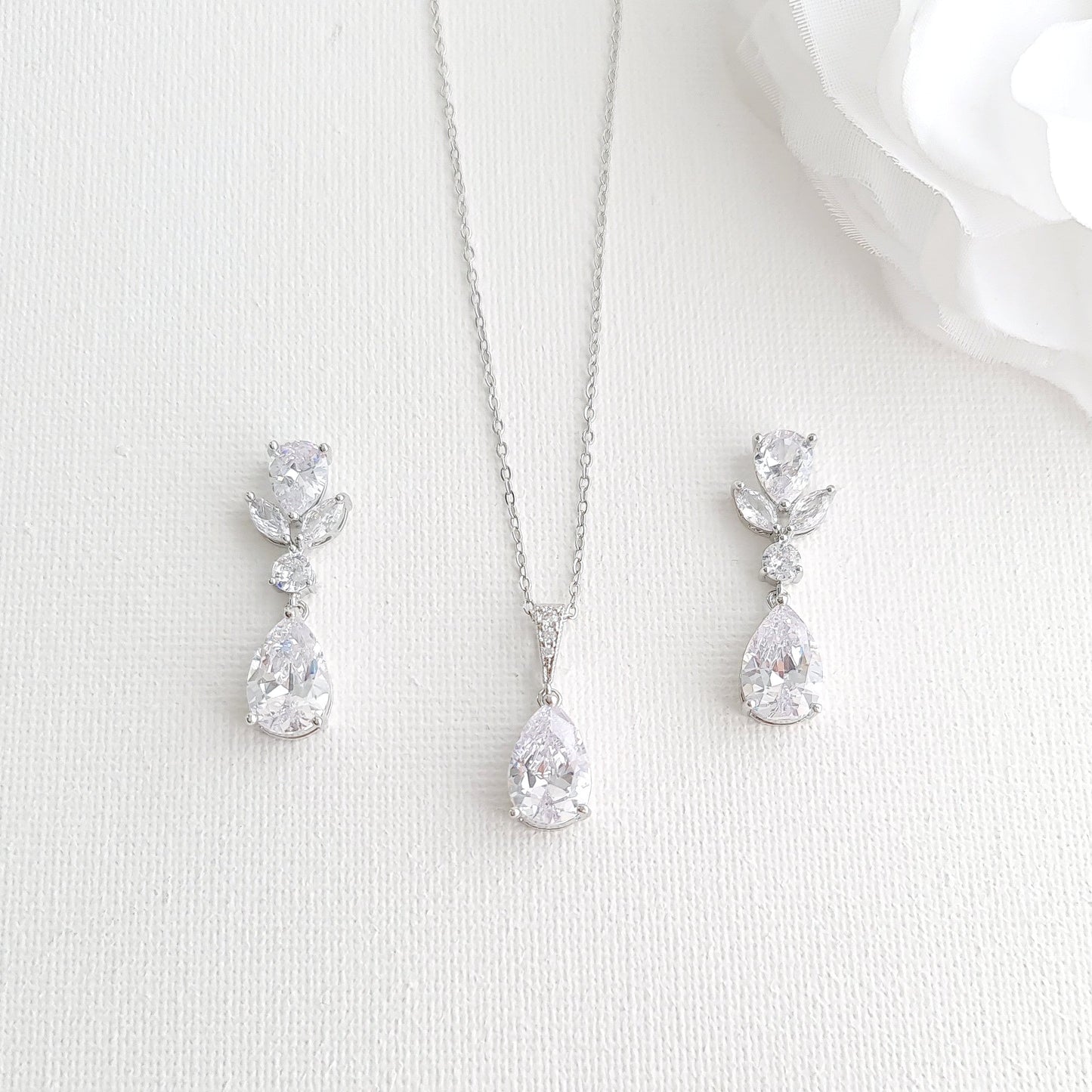 Elegant Wedding Day Jewellery Set For The Bride-Nicole