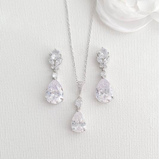 Clear CZ Jewellery Set-Mary