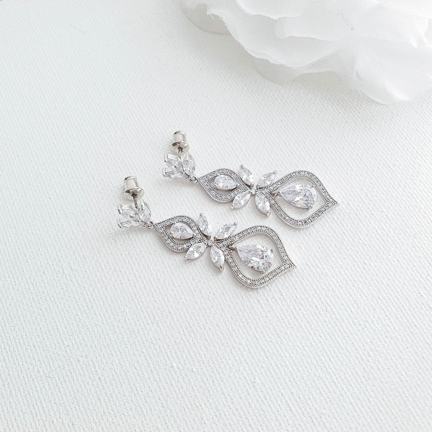 Rose Gold Wedding Day Jewellery Set for Brides-Meghan