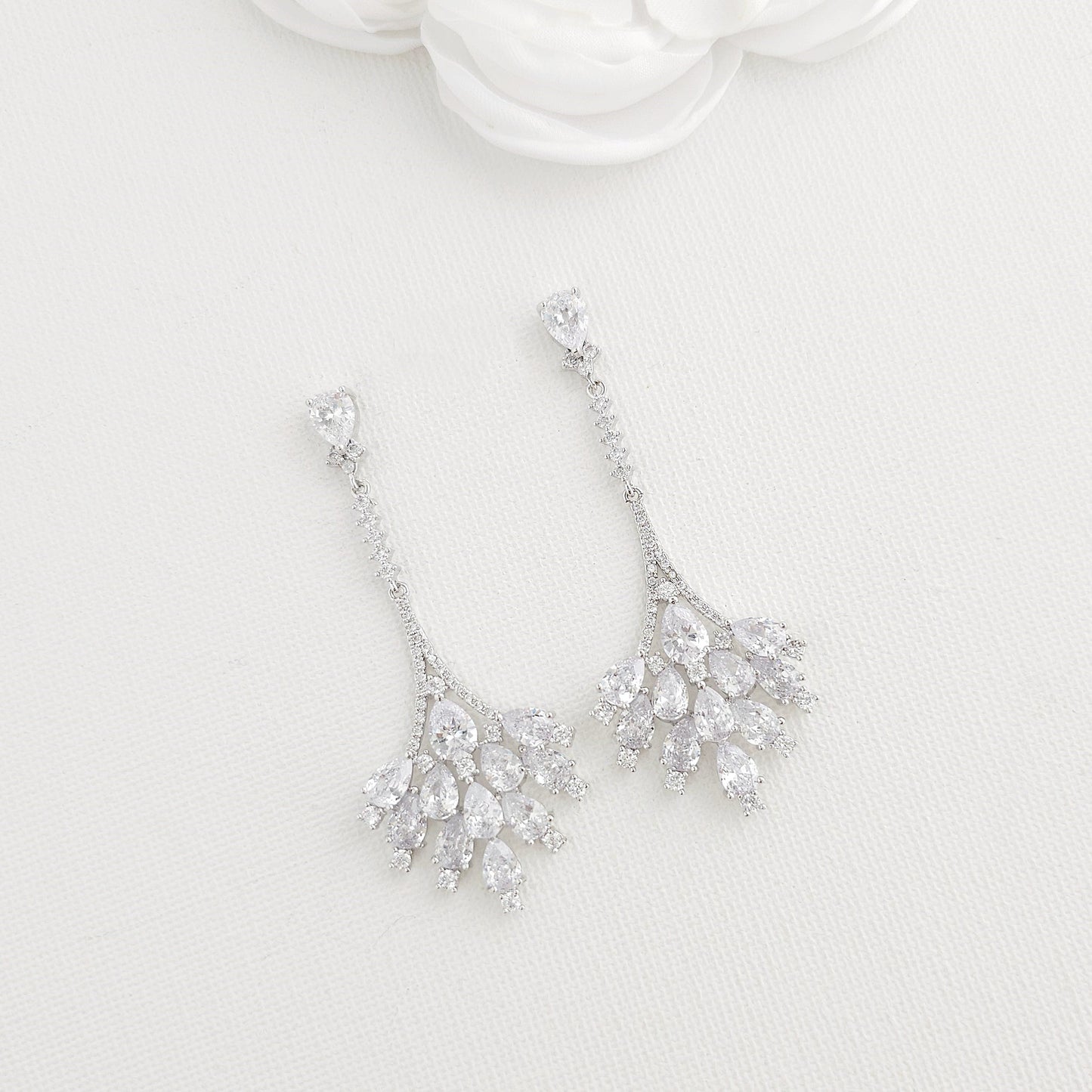 Statement Chandelier Earrings for Brides and Women-Yana