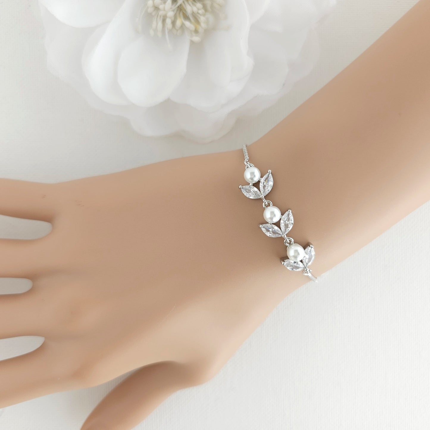 Dainty Rose Gold Bracelet for Brides and Bridemaids- Liela