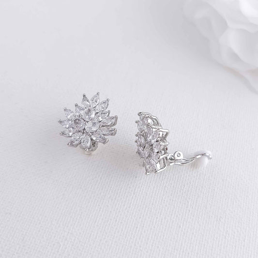 Clip On Stud Earrings-Amanda