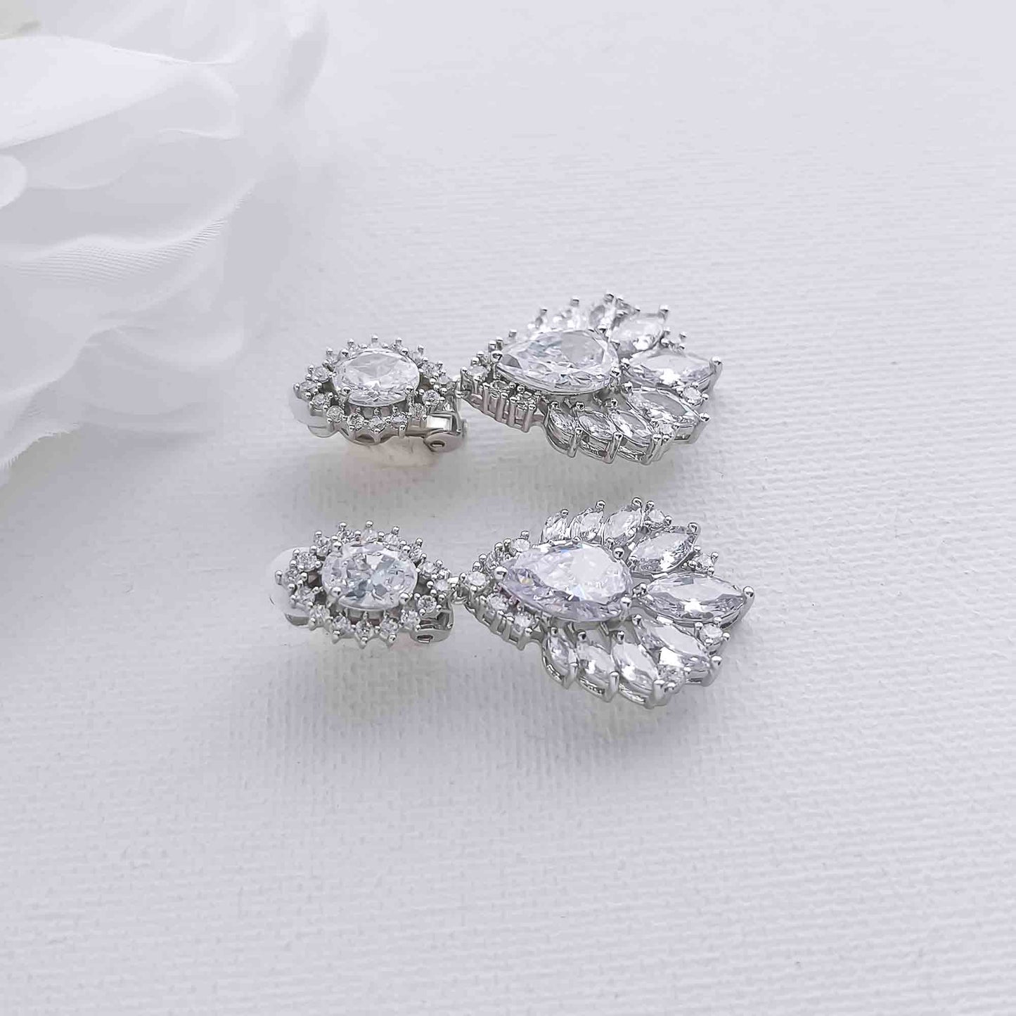 Clip On Earrings for Weddings Occasions Prom-Anna