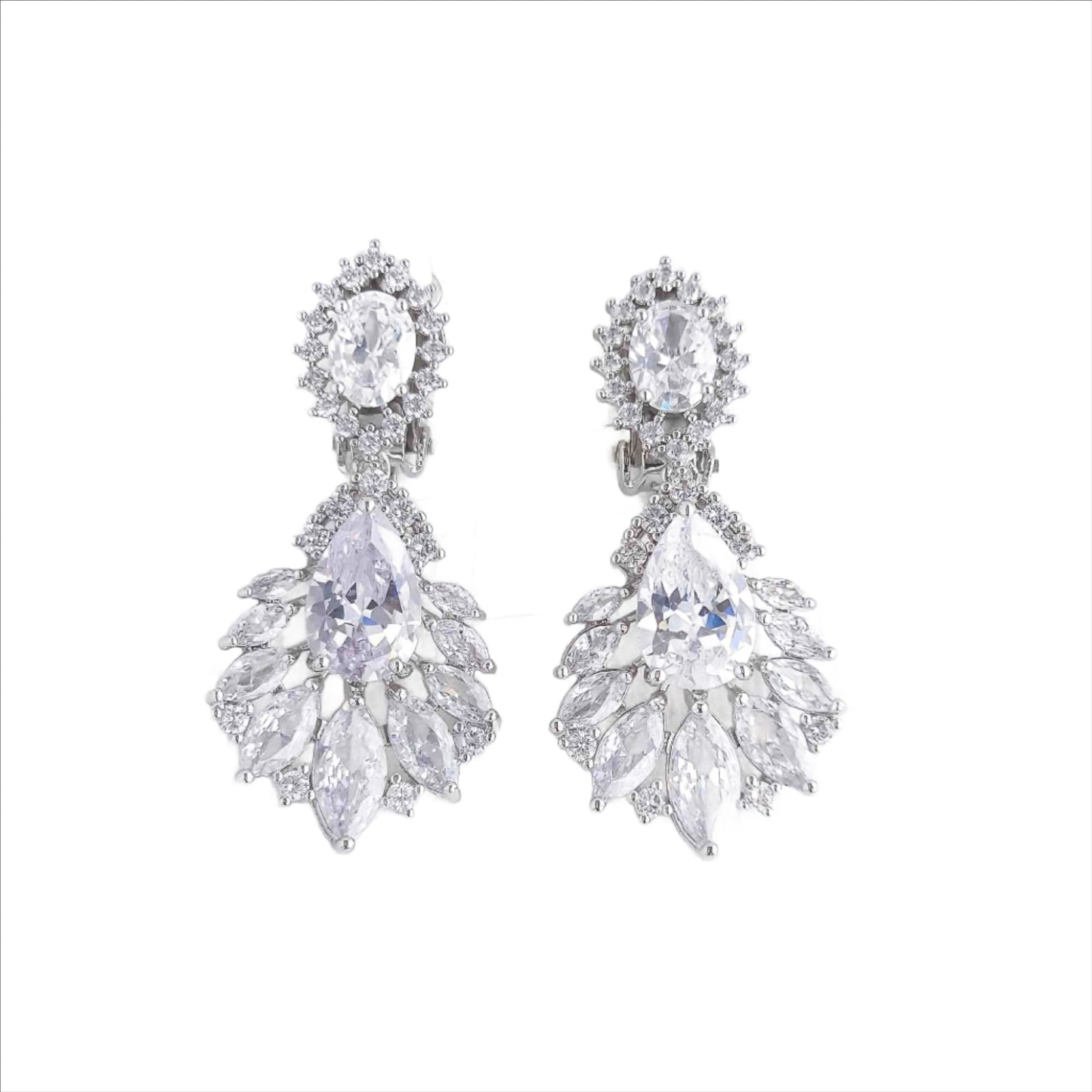 Clip On Earrings for Weddings Occasions Prom-Anna