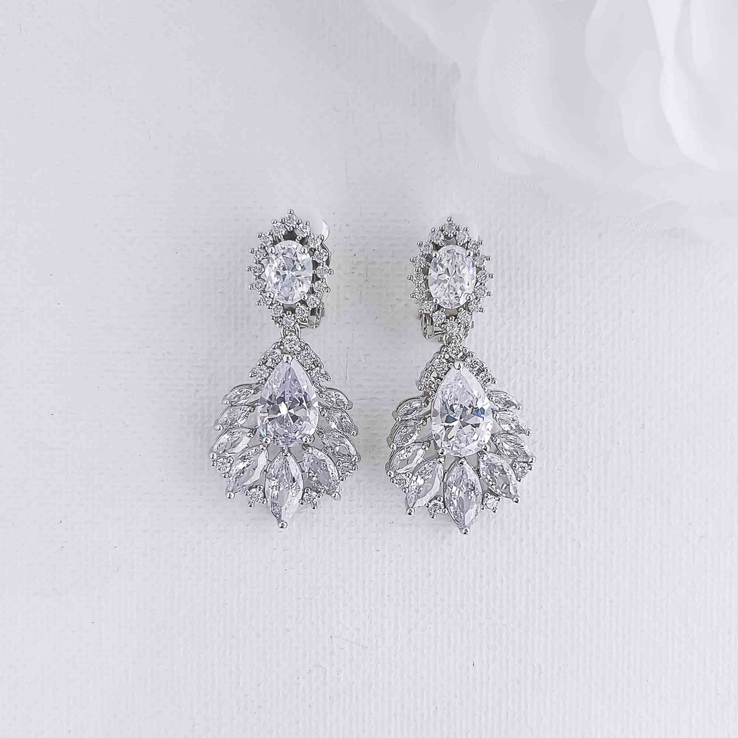 Clip On Earrings for Weddings Occasions Prom-Anna