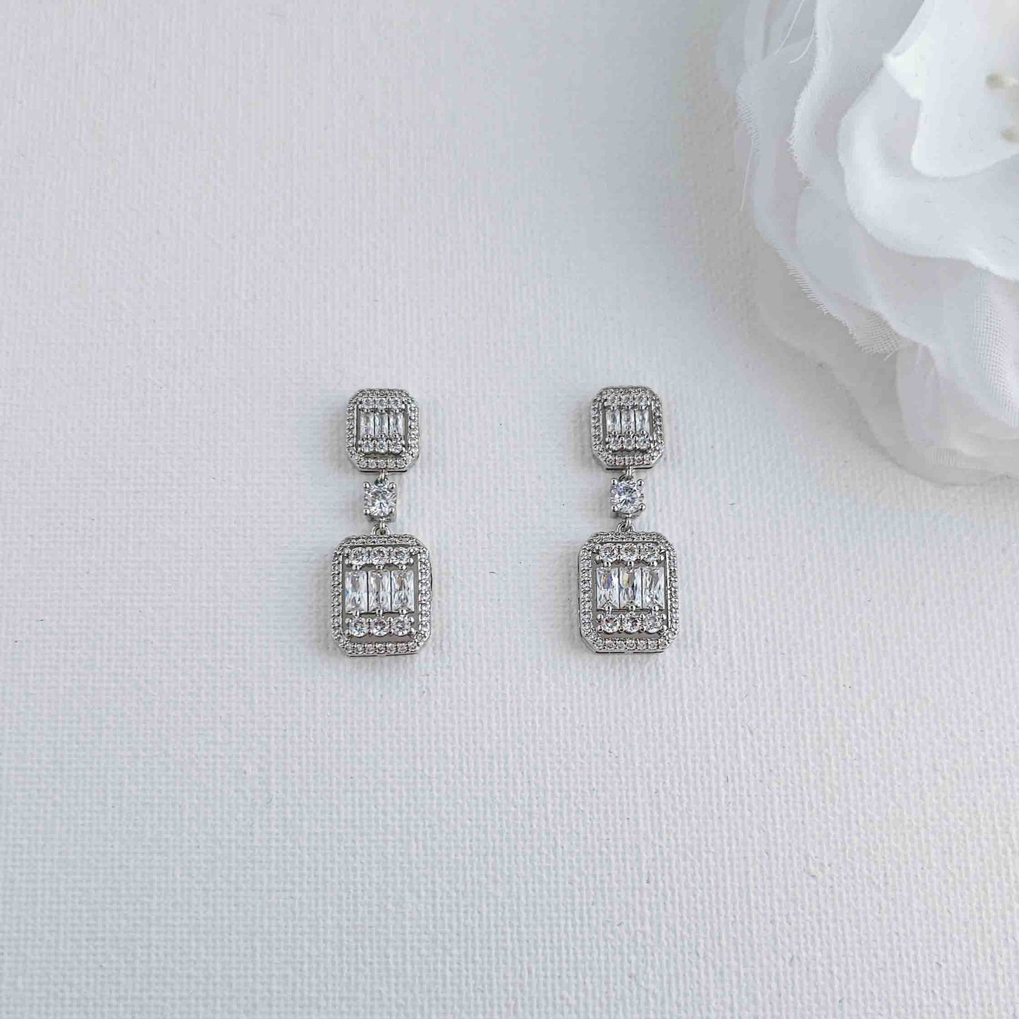 “T” Drop Necklace for Wedding and Formal-Edith