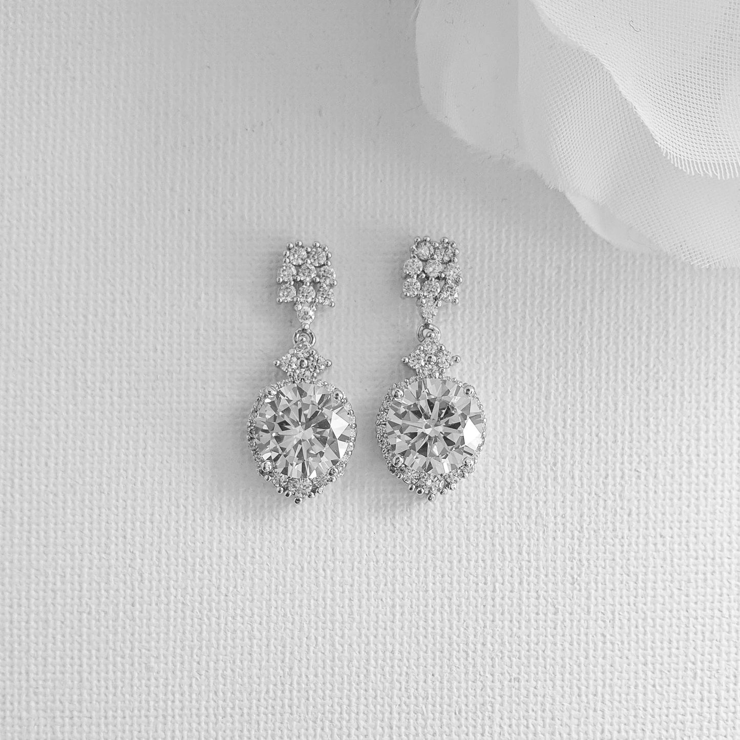 Drop Earrings for Brides and Wedding Guests-Mandy