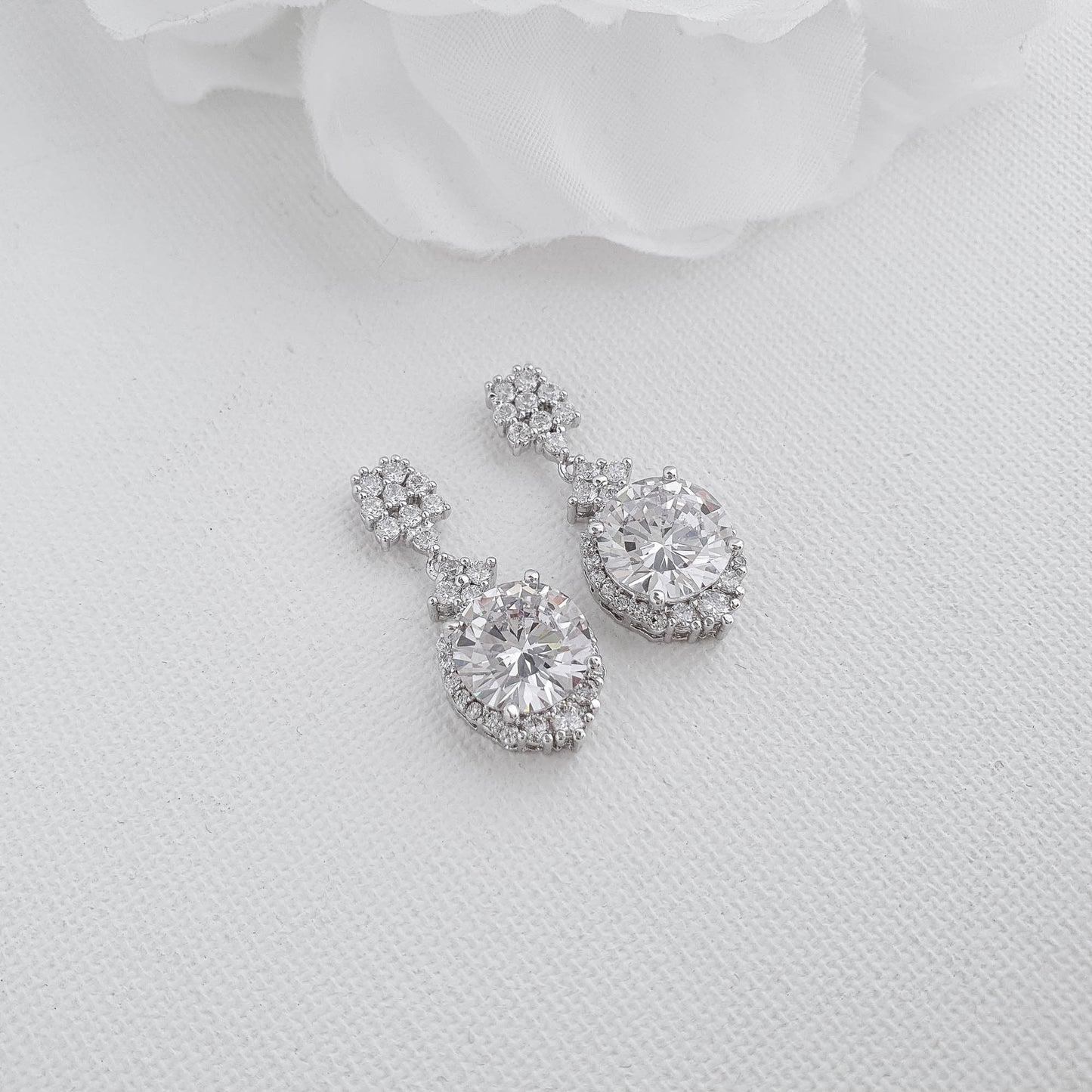 Drop Earrings for Brides and Wedding Guests-Mandy