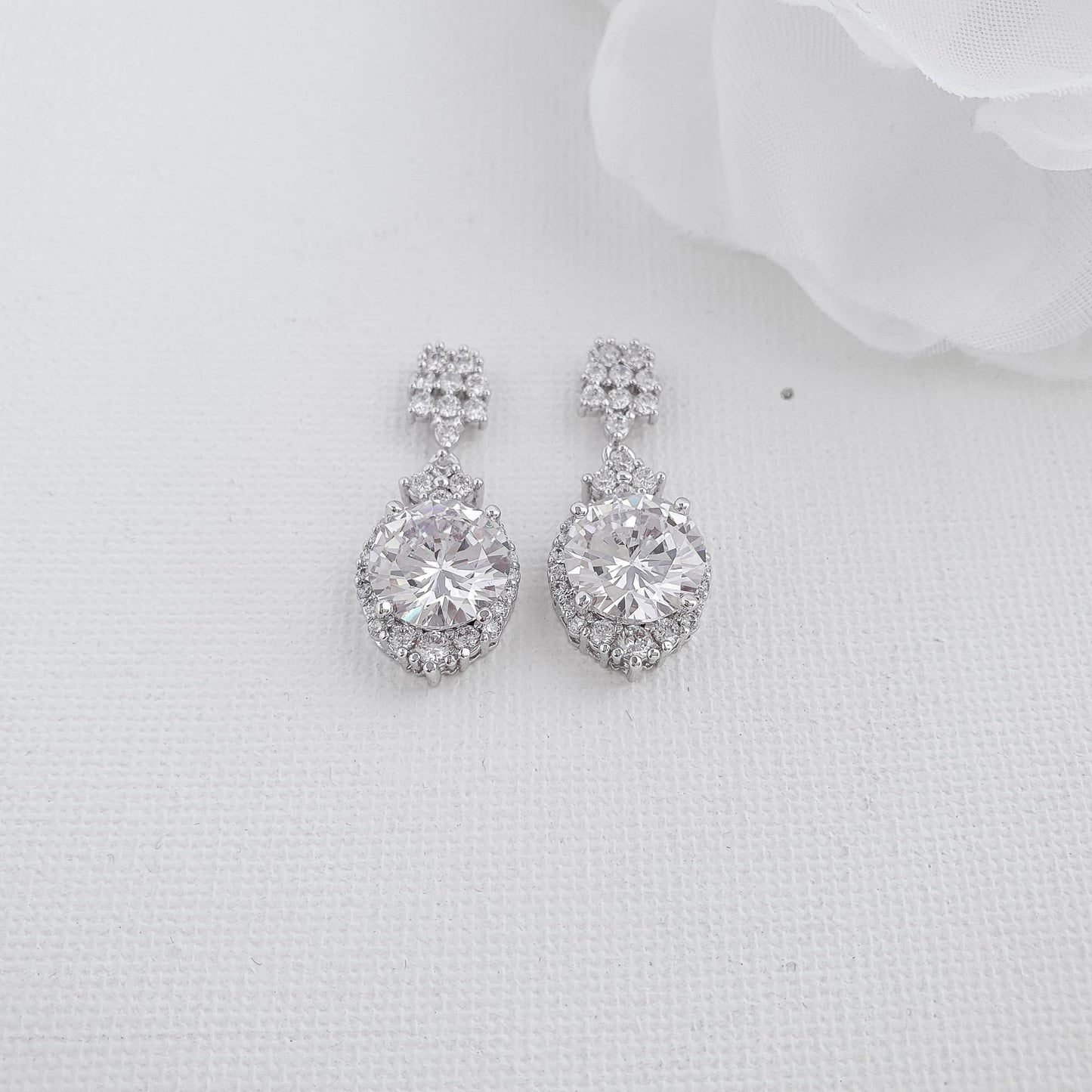 Drop Earrings for Brides and Wedding Guests-Mandy