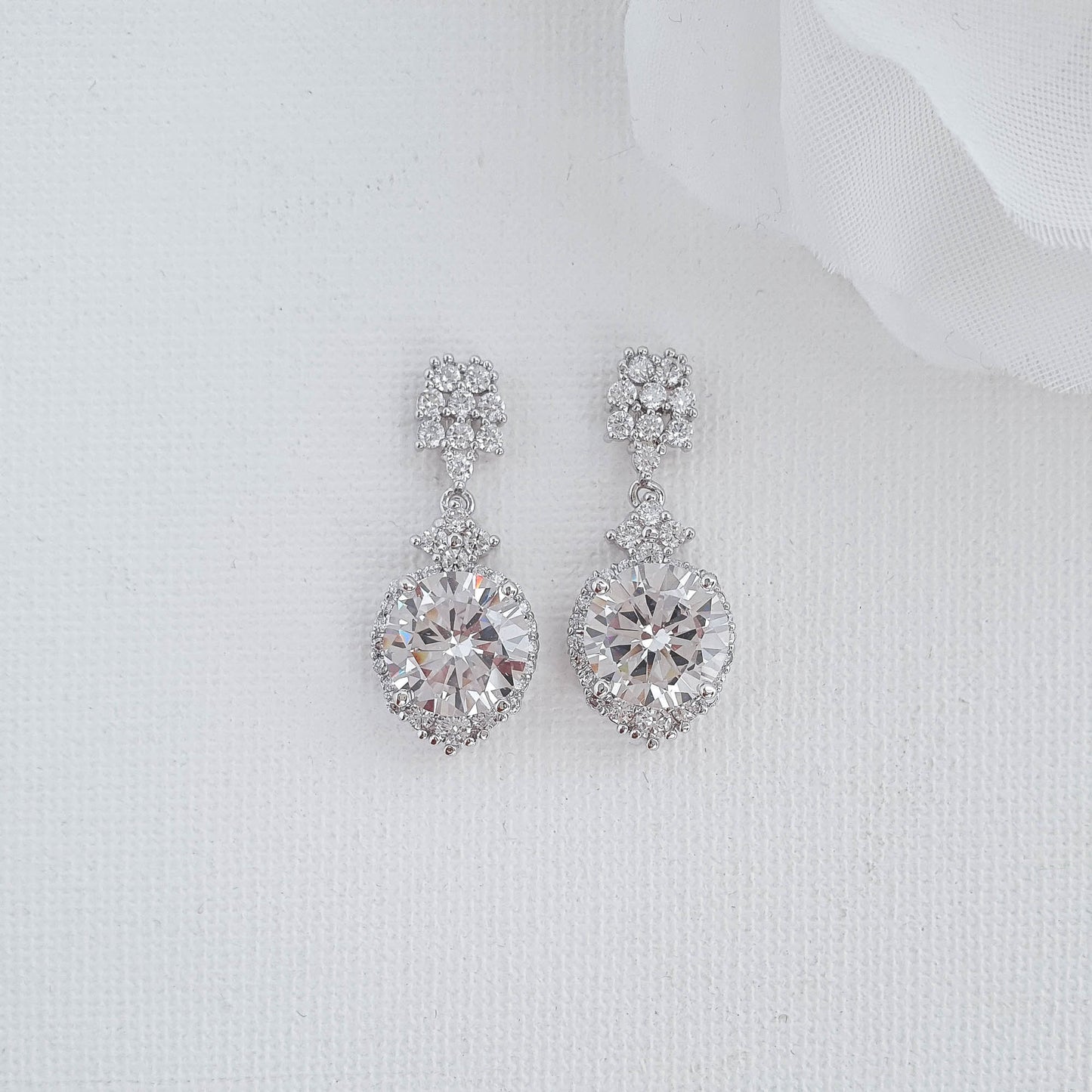 Drop Earrings for Brides and Wedding Guests-Mandy