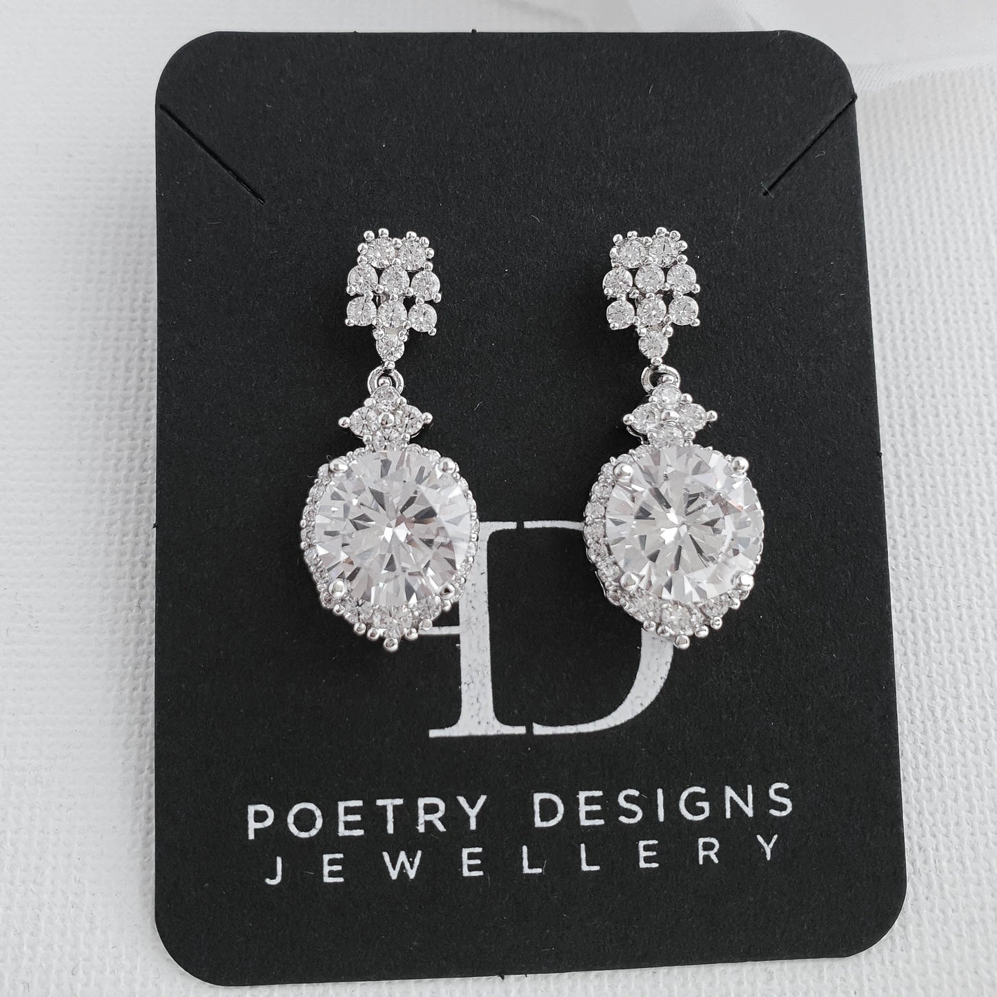 Drop Earrings for Brides and Wedding Guests-Mandy