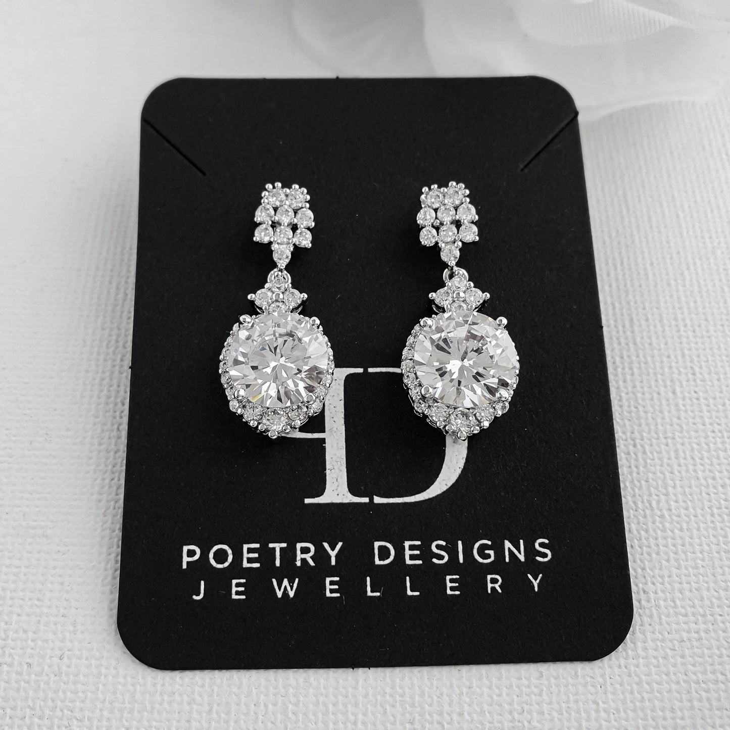 Drop Earrings for Brides and Wedding Guests-Mandy