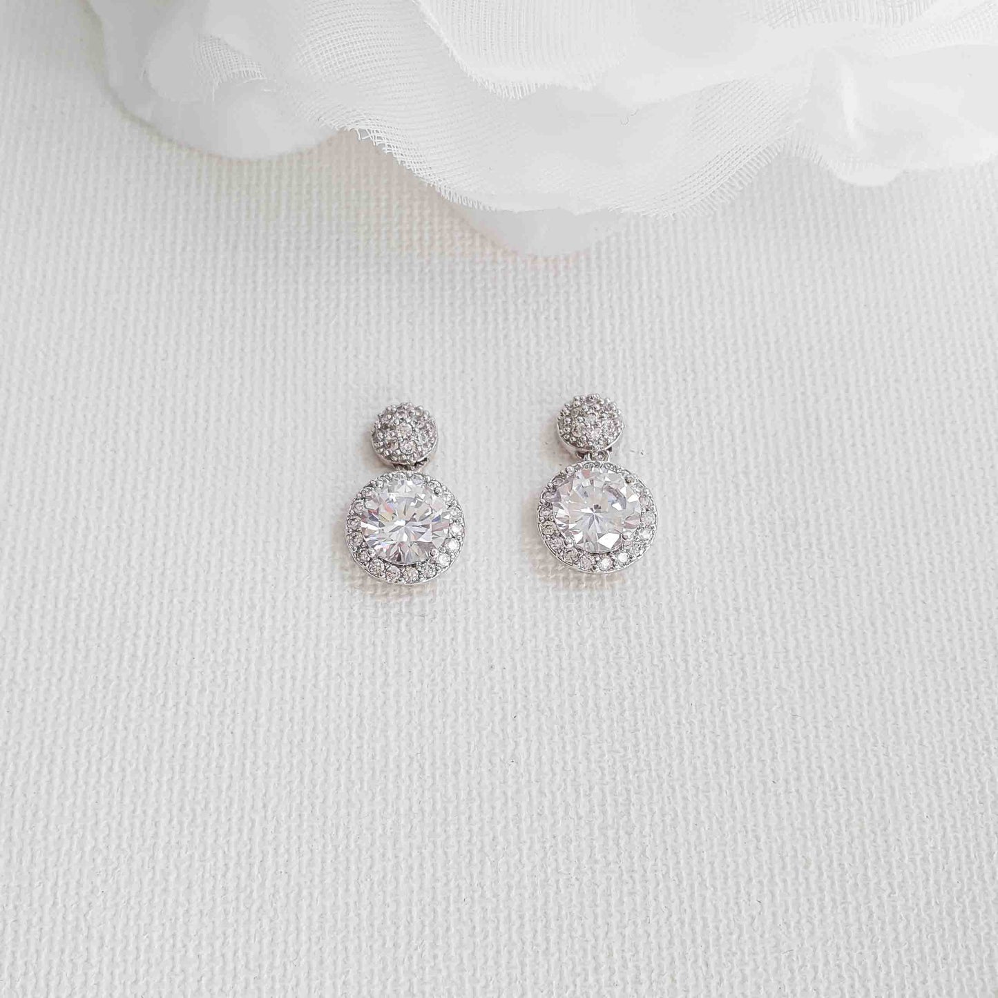 Double Drop Stud Earrings-Thea