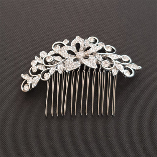 Crystal Flower Vintage Bridal Hair Comb-Fiore