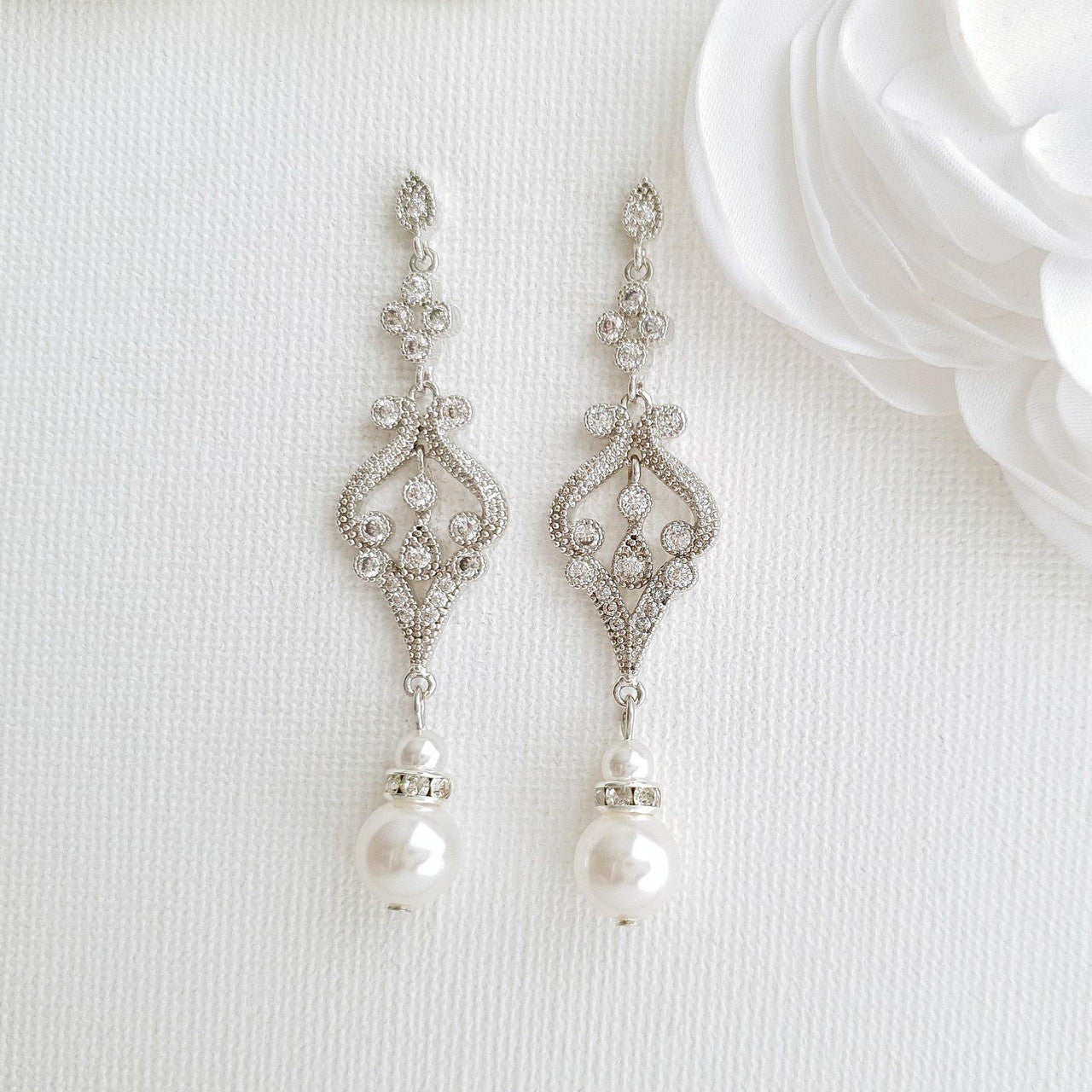 Vintage Wedding Earrings-Elizabeth