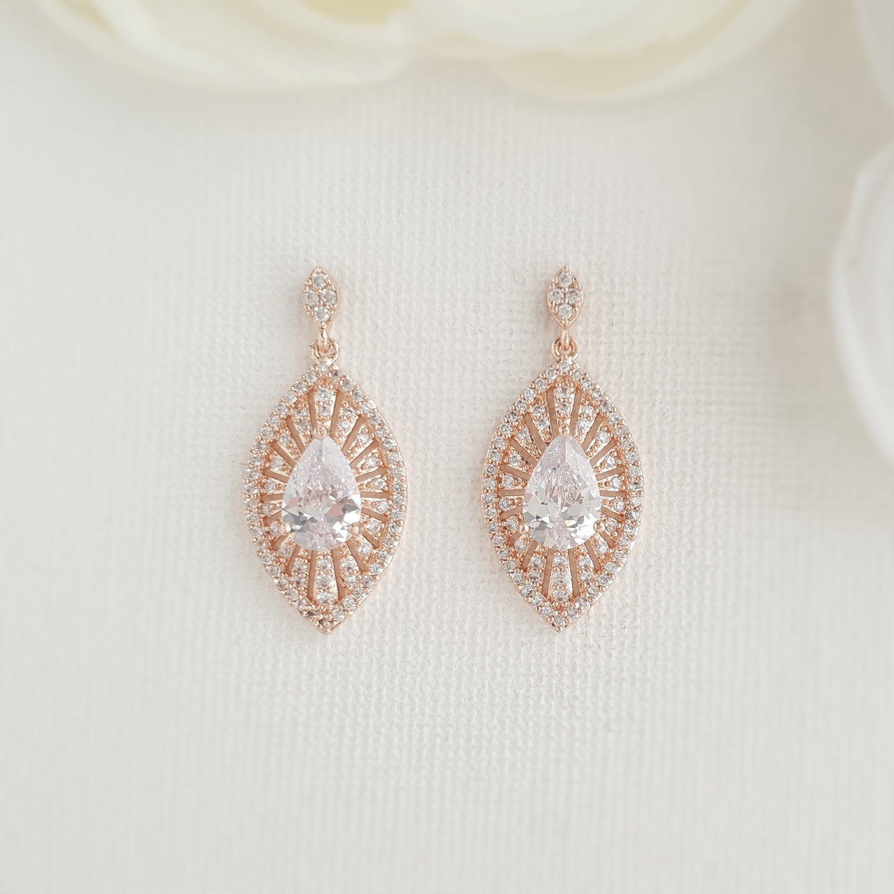 Gold Short Drop Earrings-Zoey