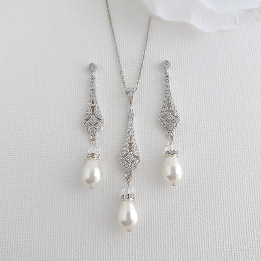 Vintage Inspired Wedding Jewellery Set- Lisa