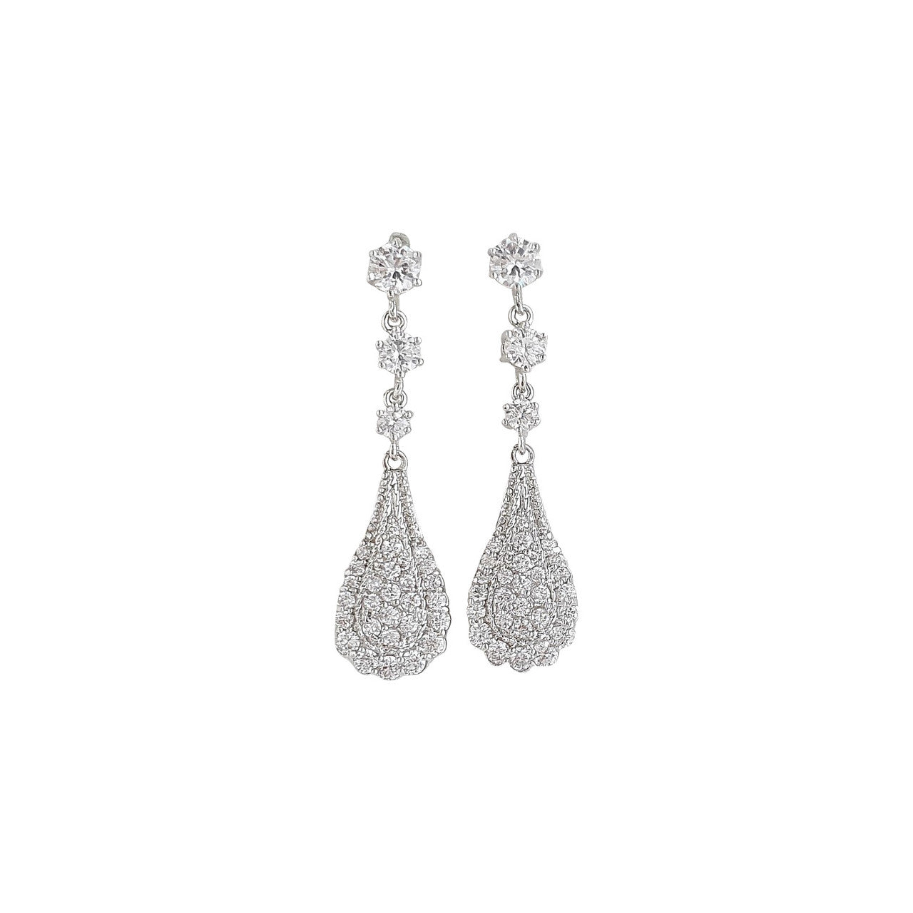 Pear Shaped Drop Earrings for Brides-Chloe