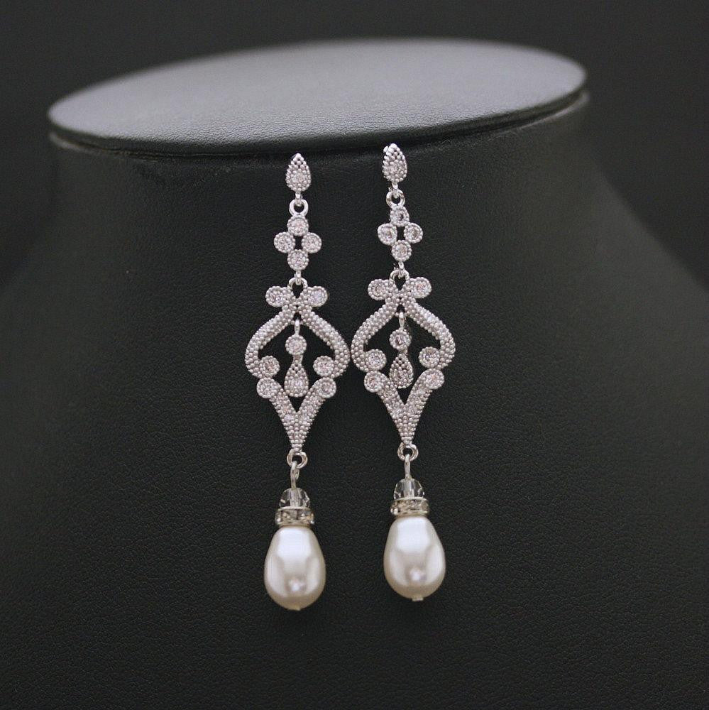 Vintage Wedding Earrings-Elizabeth