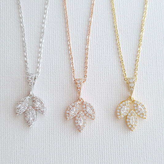 Rose Gold Bridal Jewellery Set-Abby