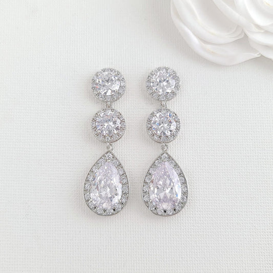 Cubic Zirconia Earrings- Evita