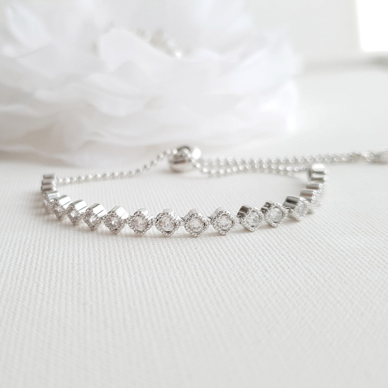 Delicate Gold Bracelet for Weddings-Celia
