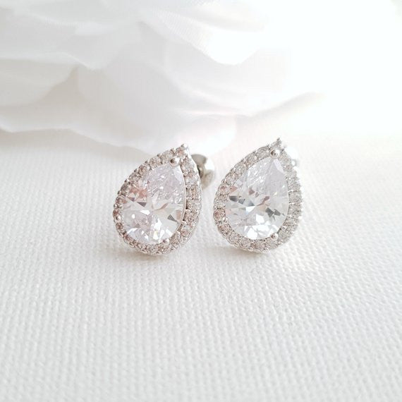 Teardrop Stud Earrings- Emma